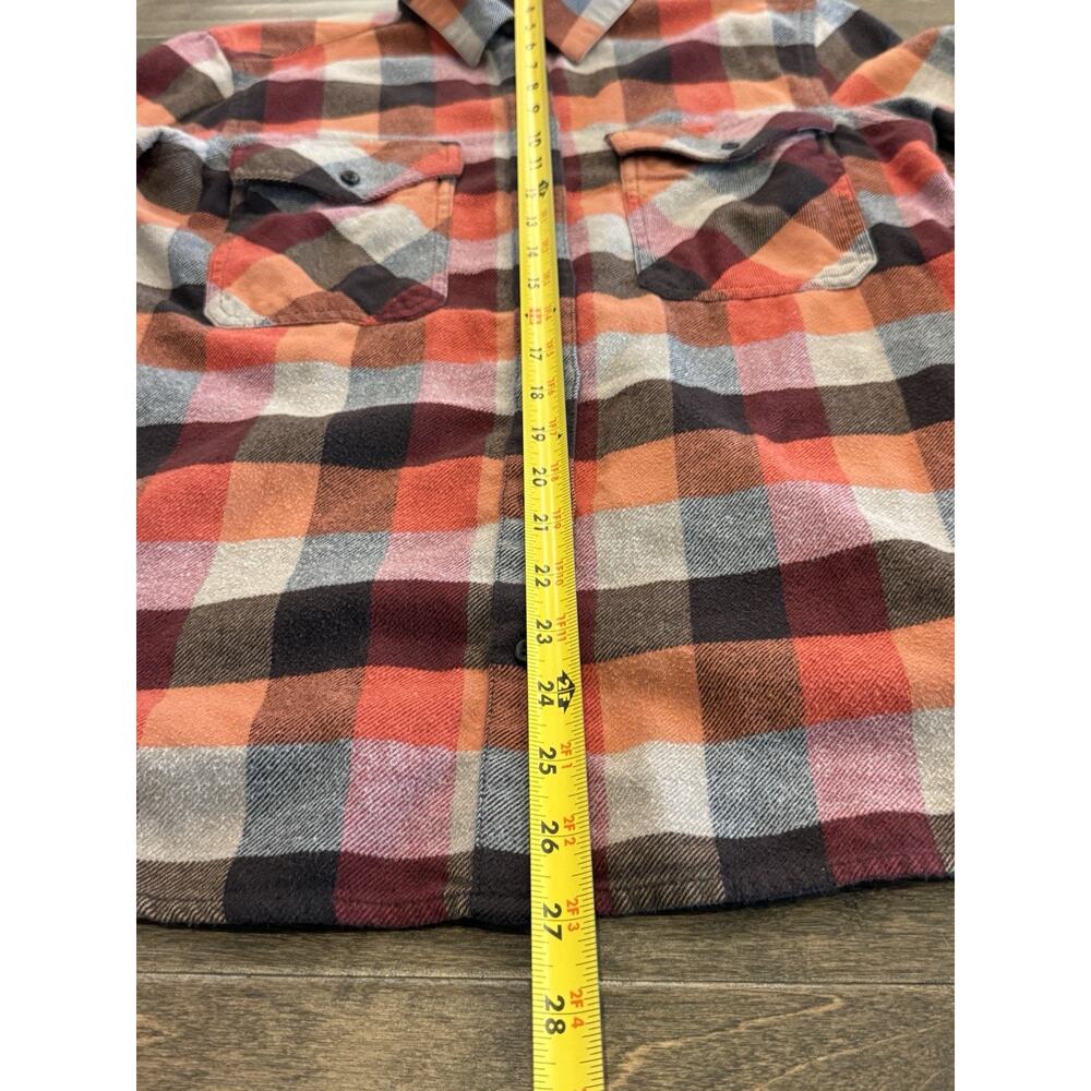 Pendleton Flannel Womens Orange Brown Plaid Button Up Long Sleeve Shirt Size XS - Picture 7 of 8